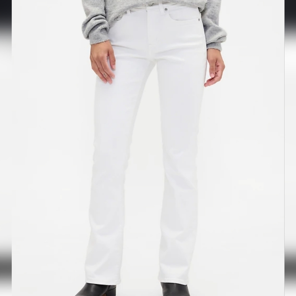 Baby Boot Mid-Rise Jean In White